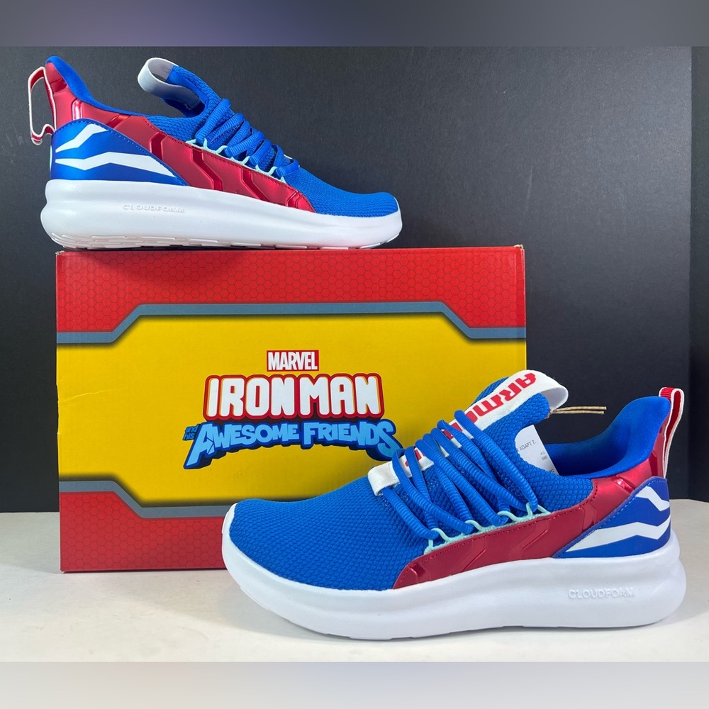 🆕 Adidas Marvel Captain America Lite Racer Adapt  7.0 Unisex Size:5 New With Box